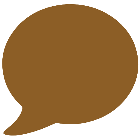 Ícone de balão de fala representando o momento de contar sua história